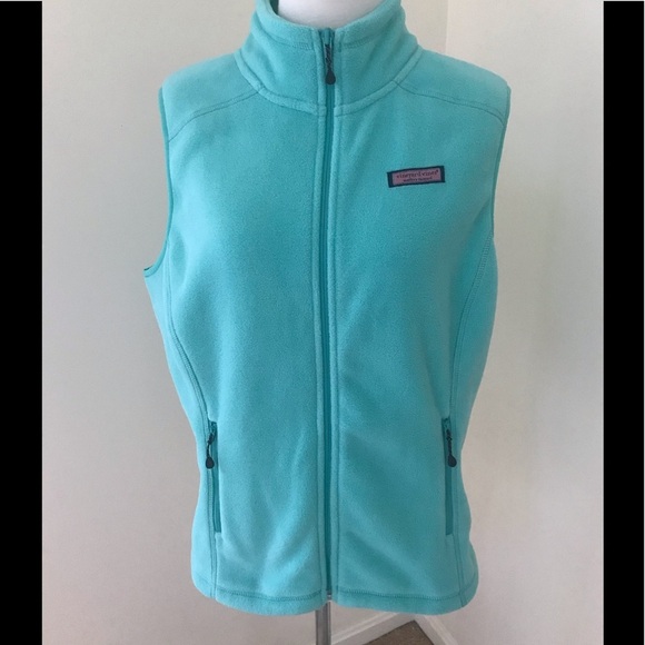 VINEYARD VINES Size M mint westerly fleece vest - Picture 1 of 8